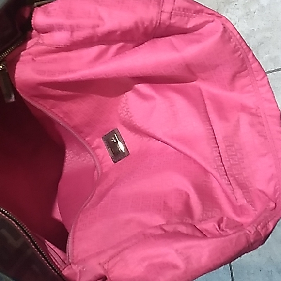 FENDI ZUCCA COATED FF TOTE- PINK INTERIOR - Picture 8 of 17